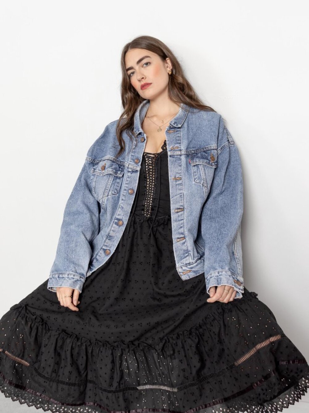 LEVI'S DENIM JACKET Vintage Jean 90's Oversize Streetwear / Large Xl - Picture 7 of 12